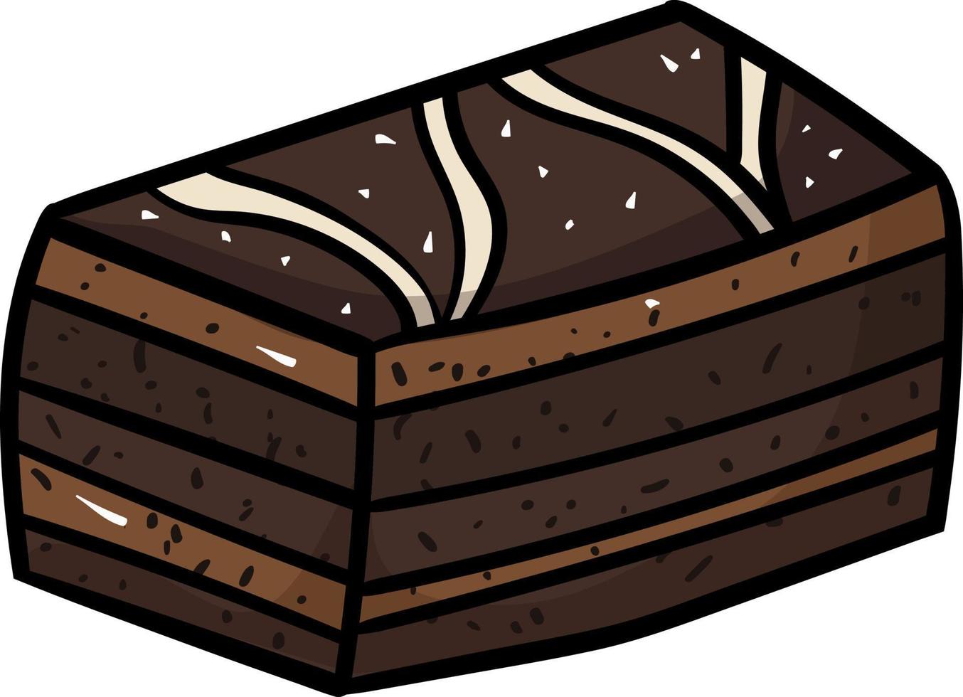 cake met chocoladesuikerglazuurdecoratie vector