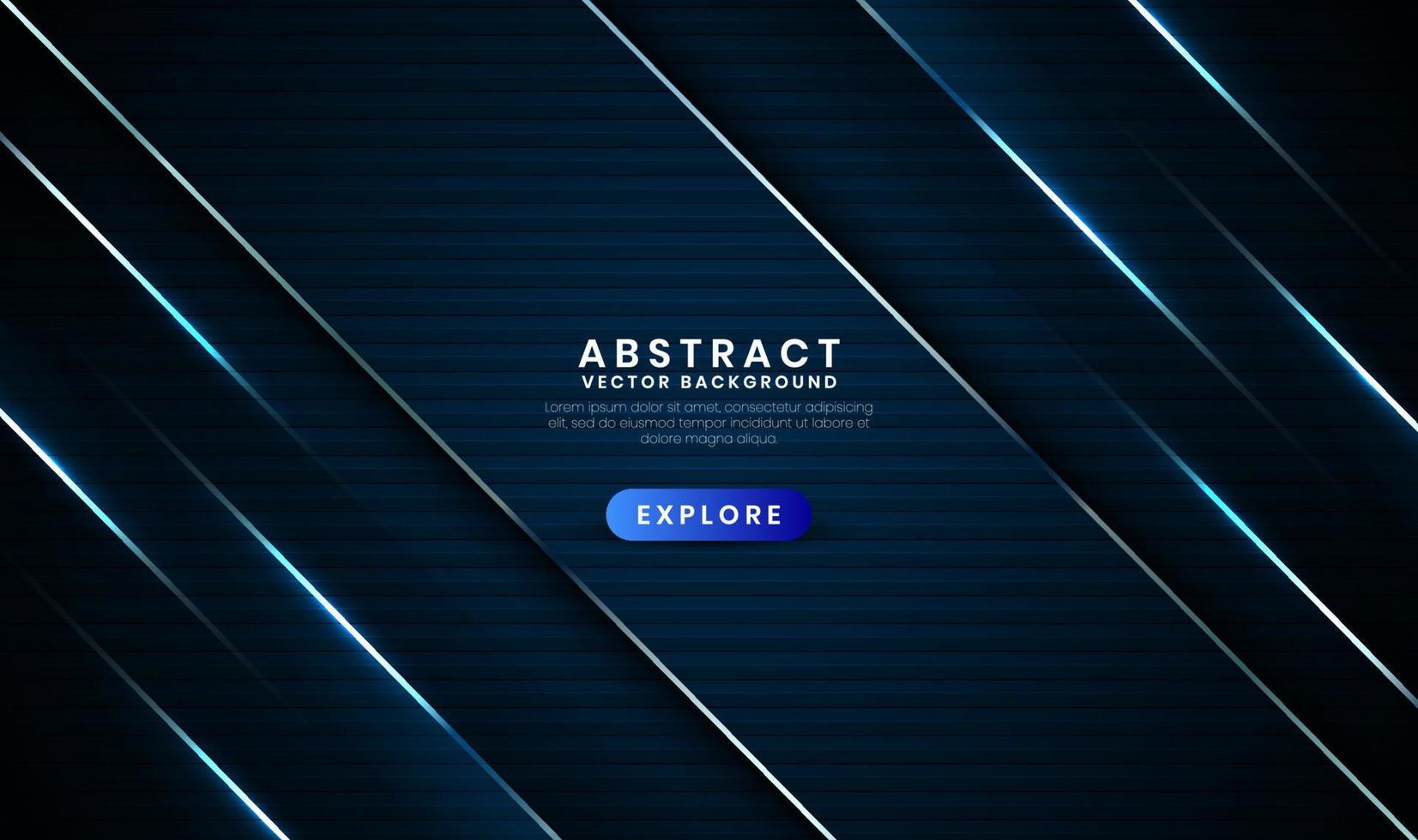 3d blauwe technologie abstracte achtergrond overlappende laag op donkere ruimte met lichteffectdecoratie. grafisch ontwerpelement toekomstig stijlconcept voor banner, flyer, kaart, brochureomslag of bestemmingspagina vector