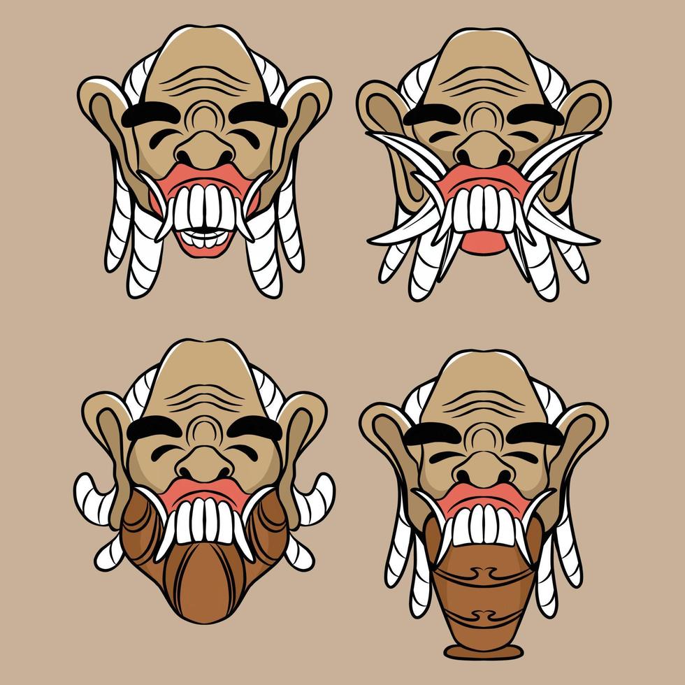 Balinese masker vectorillustratie geschikt voor branding behoeften enzovoort vector