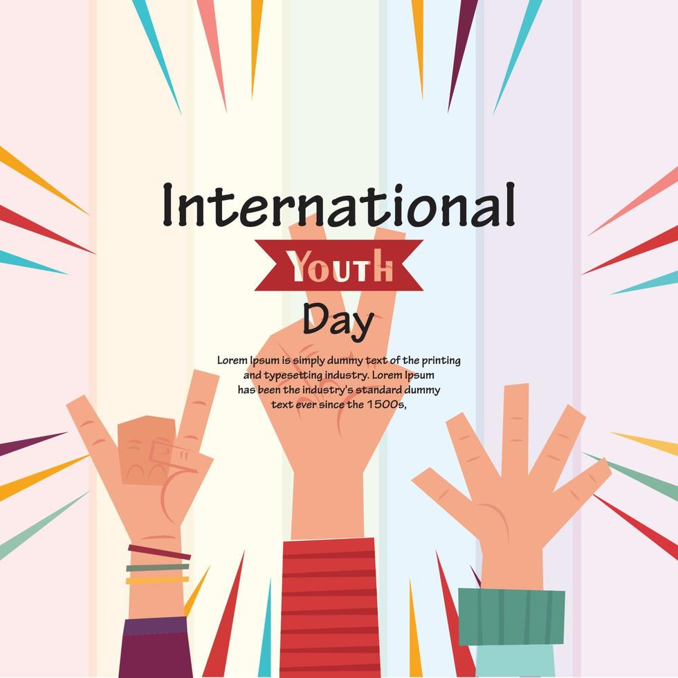 internationale jeugddag gratis vector