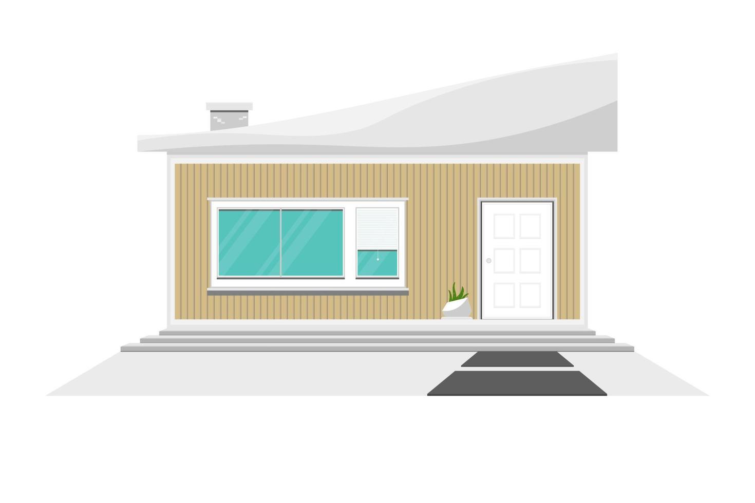 creatief huisontwerp, modern huis op witte achtergrond, illustratievector. vector