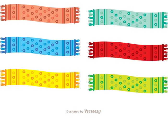 Polka Dot Neck Sjaal Vector Pack