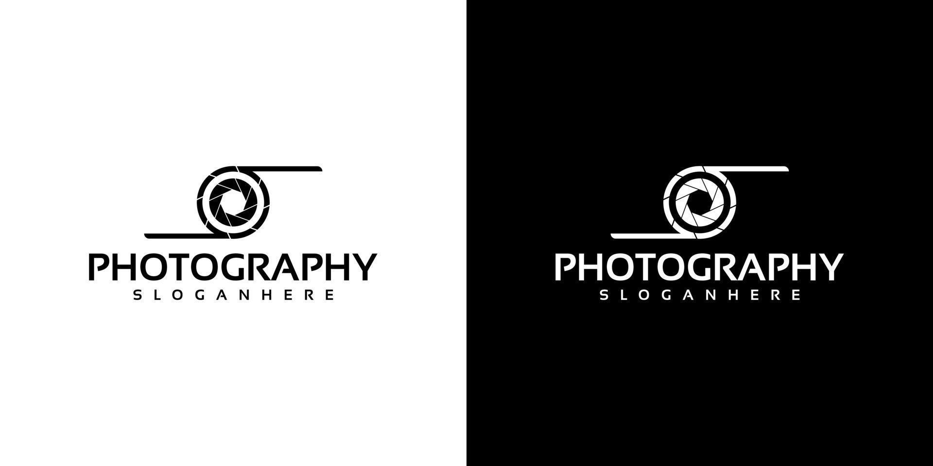 eenvoudig logo-ontwerp van cameralens vector
