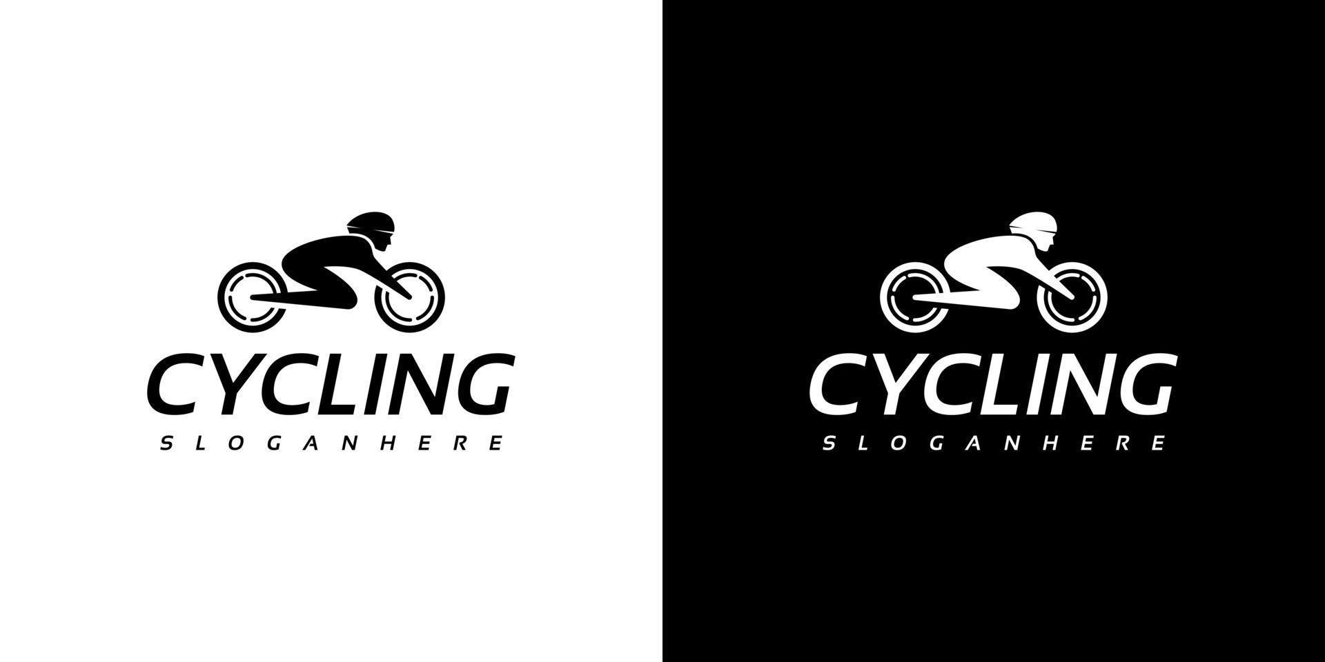eenvoudig fiets-, fiets-, fietslogo-ontwerp vector