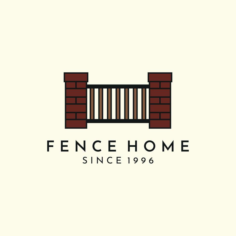 hek met vintage stijl logo pictogram sjabloonontwerp. huisvesting, boerderij, vectorillustratie vector
