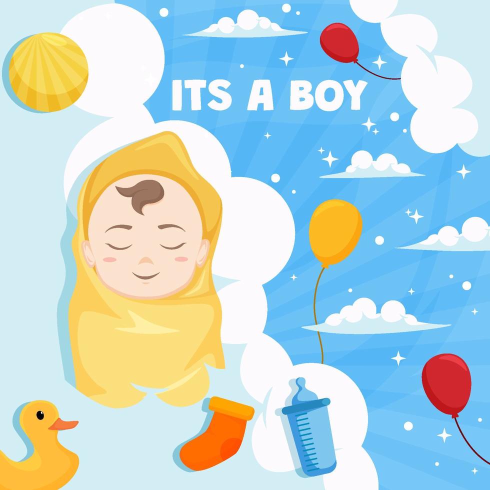 baby pasgeboren dag concept vector