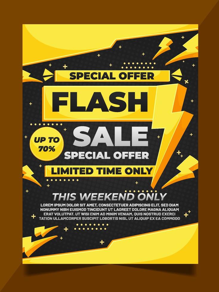 flash verkoop poster vector