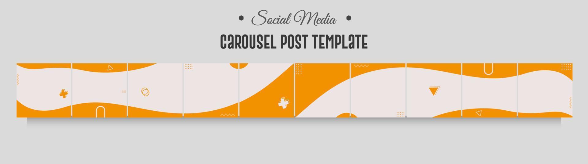 carrouselpostsjabloon op sociale media vector