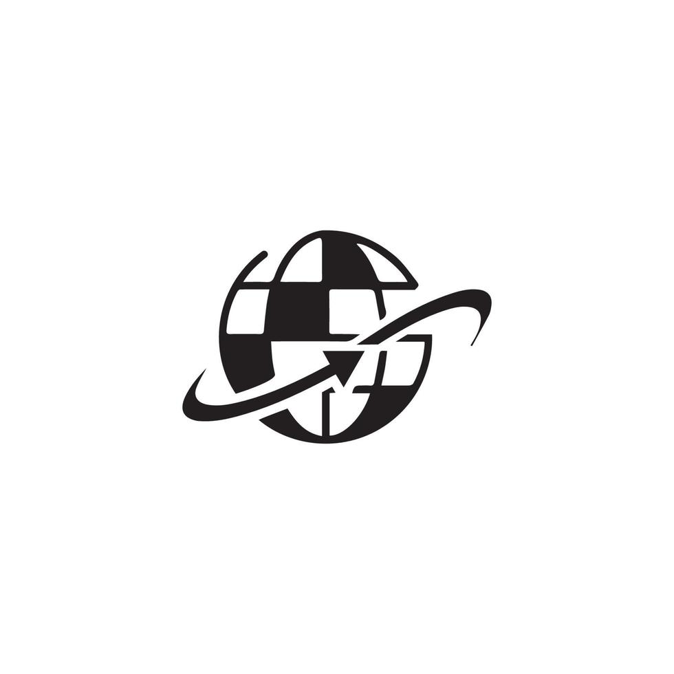 wereld logo sjabloon illustratie vector