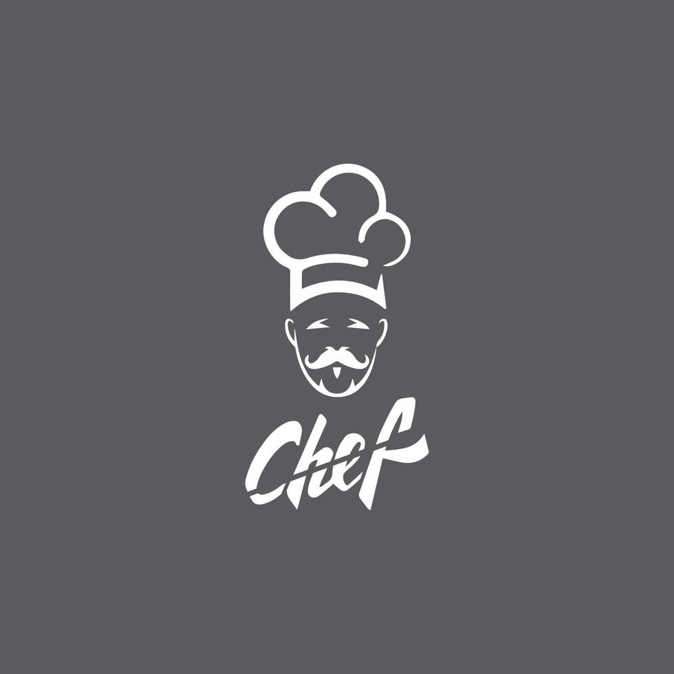 hoed chef-kok logo sjabloon vector pictogram illustratie