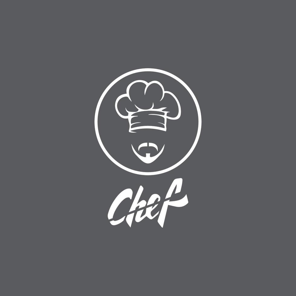 hoed chef-kok logo sjabloon vector pictogram illustratie