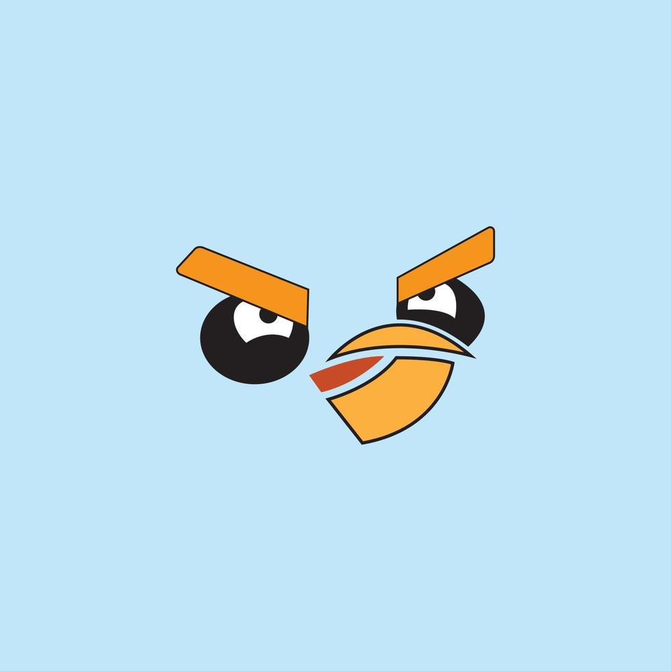 cartoon vogeltjes gezicht emoticon ontwerp vector