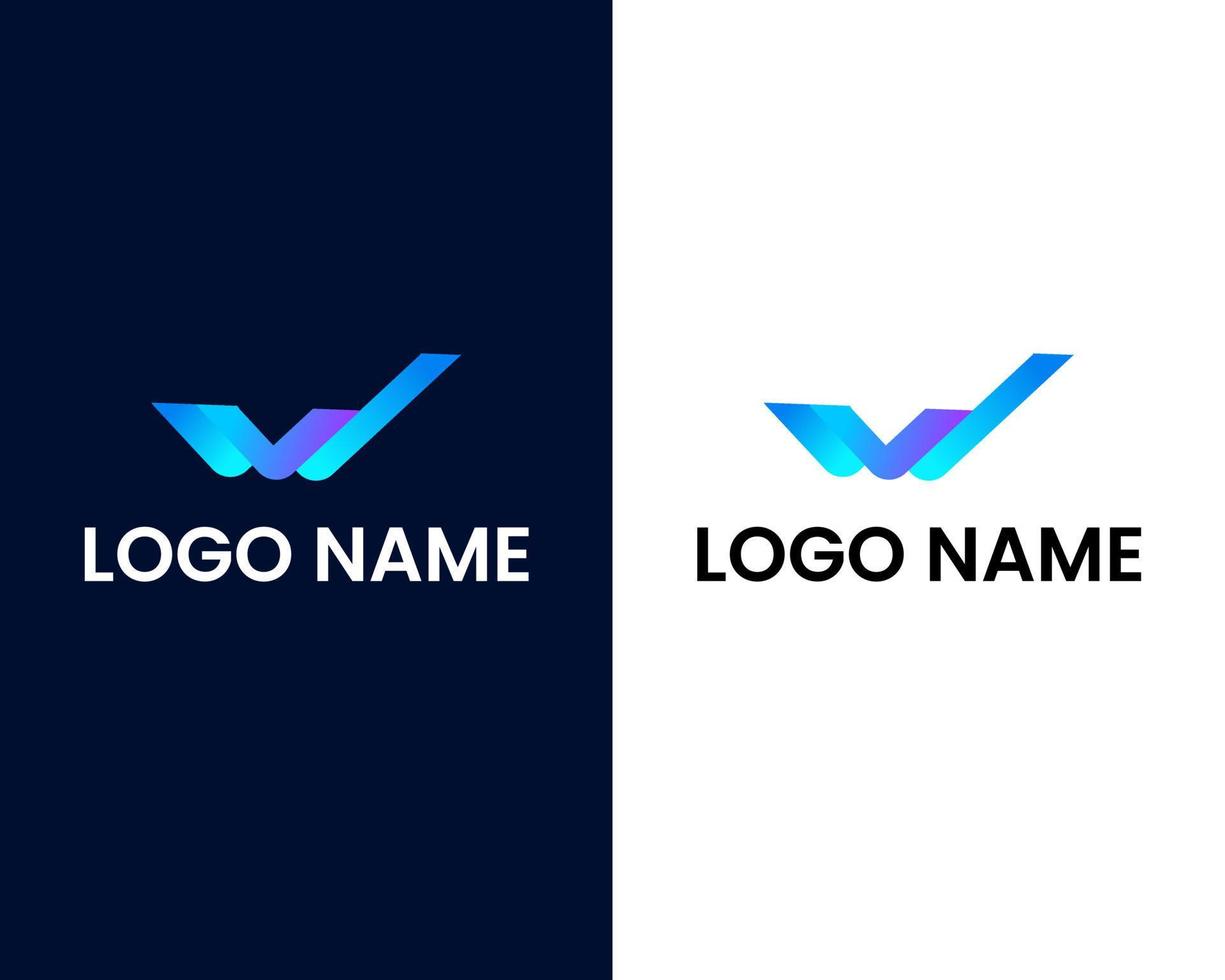letter w modern logo ontwerpsjabloon vector