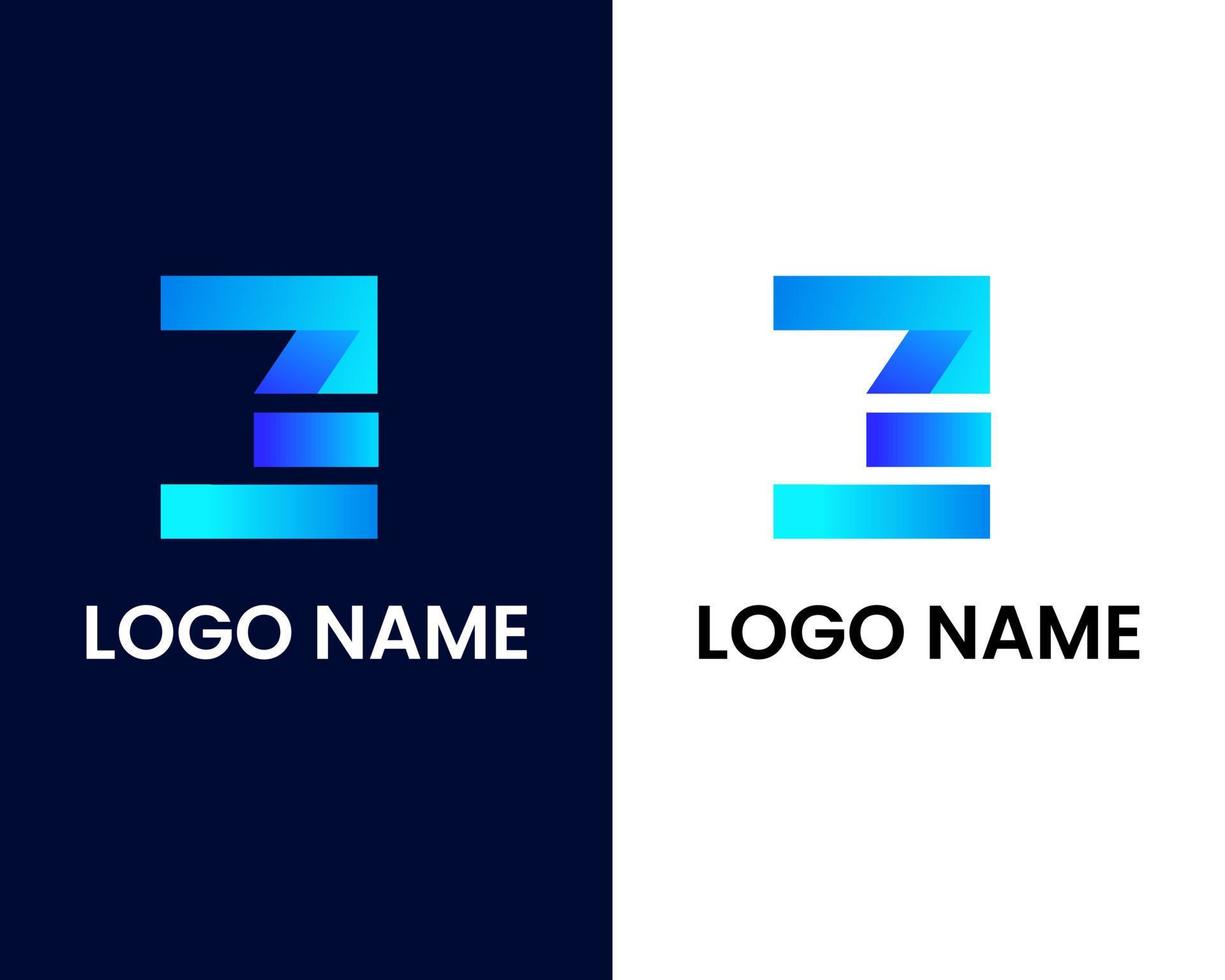 letter e en z moderne logo ontwerpsjabloon vector