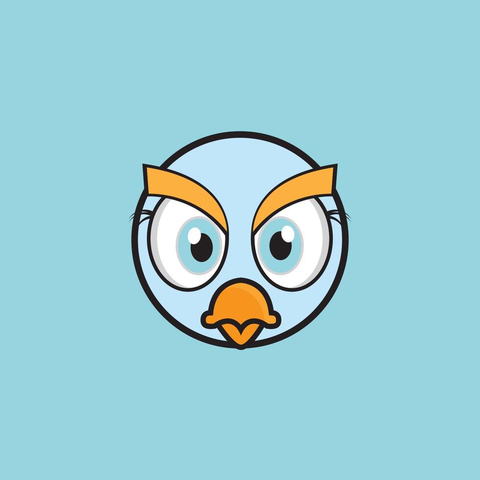 cartoon vogeltjes gezicht emoticon ontwerp vector