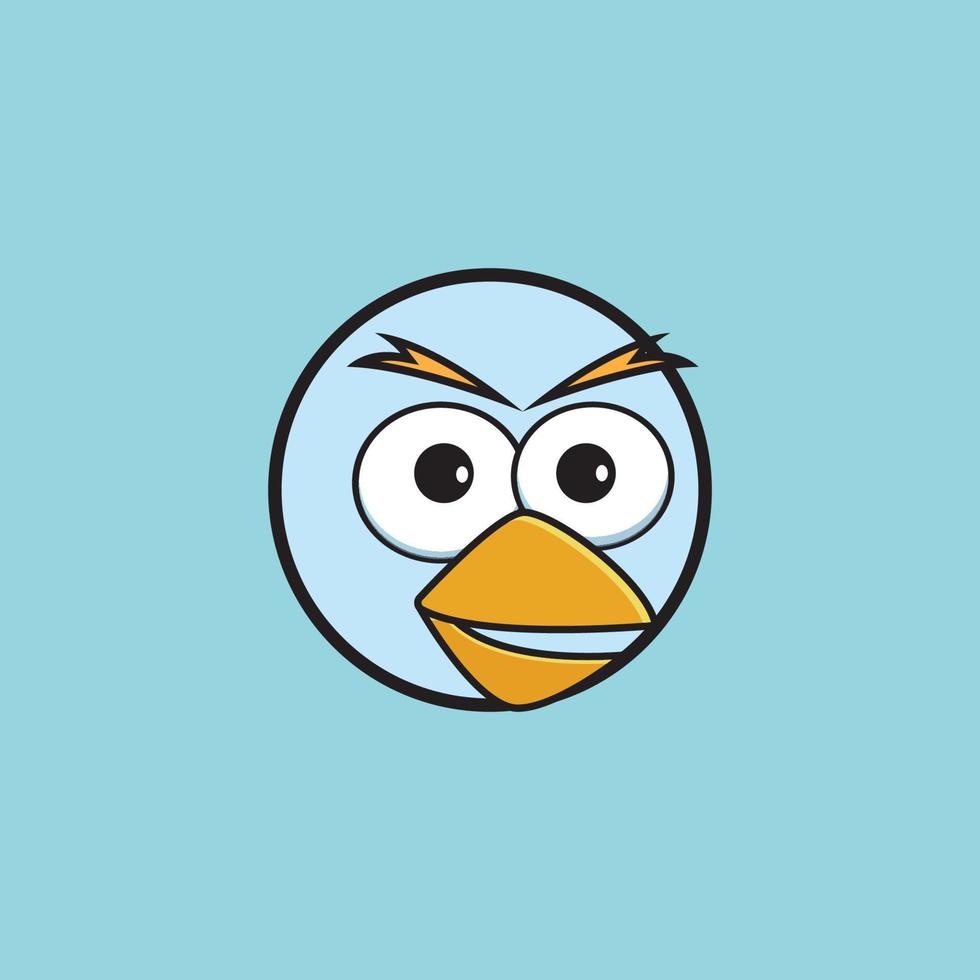 cartoon vogeltjes gezicht emoticon ontwerp vector