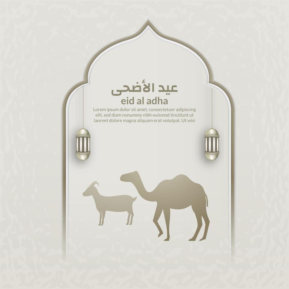 eid al adha mubarak social media post, islamitische banner, wenskaart vector