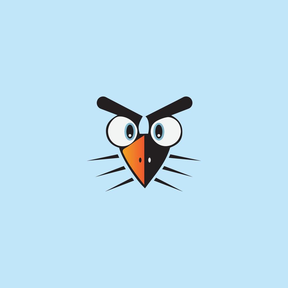 cartoon vogeltjes gezicht emoticon ontwerp vector