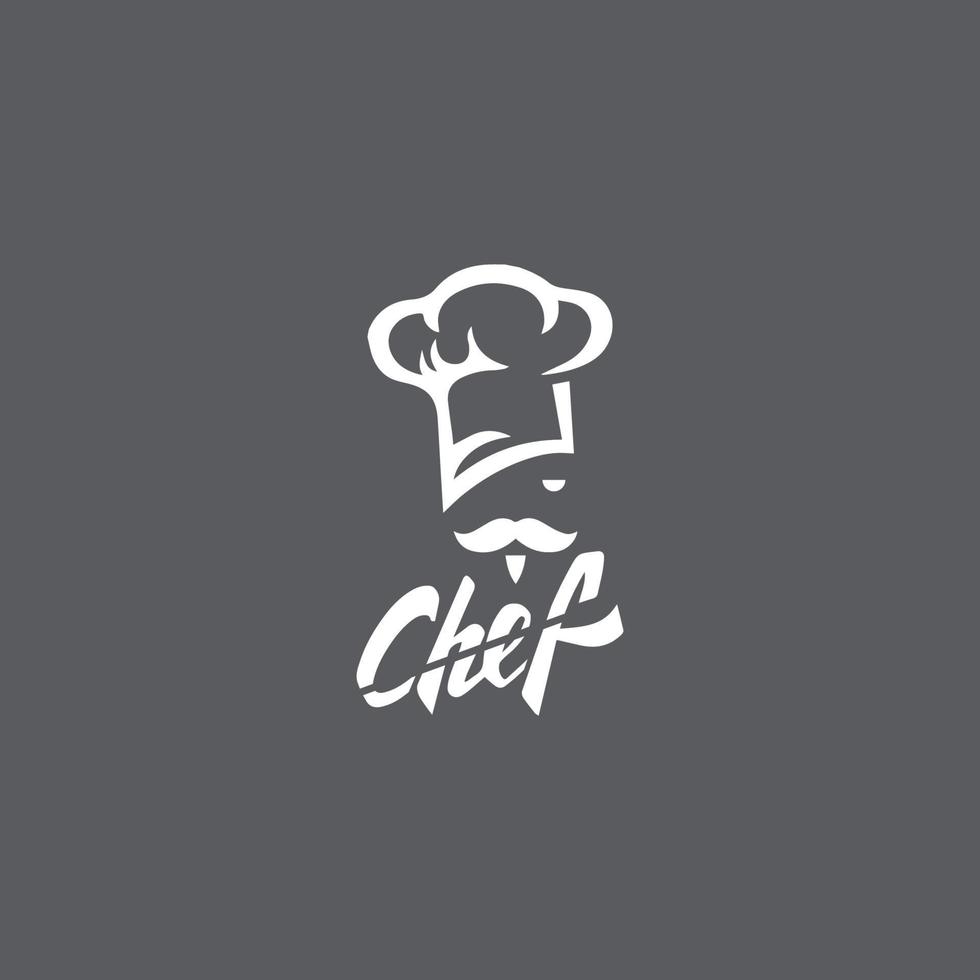 hoed chef-kok logo sjabloon vector pictogram illustratie