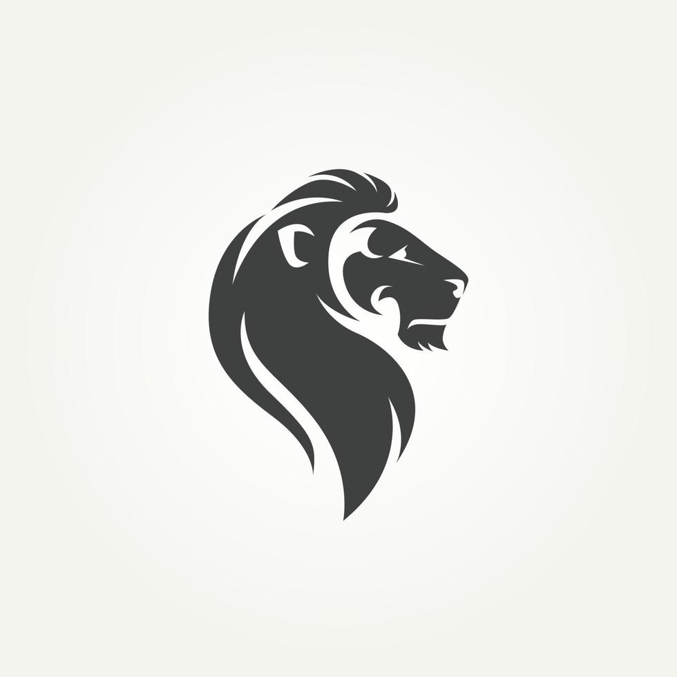 klassieke leeuwenkop logo sjabloon vector illustratie ontwerp. premium tattoo, esport, mascot pictogram logo concept