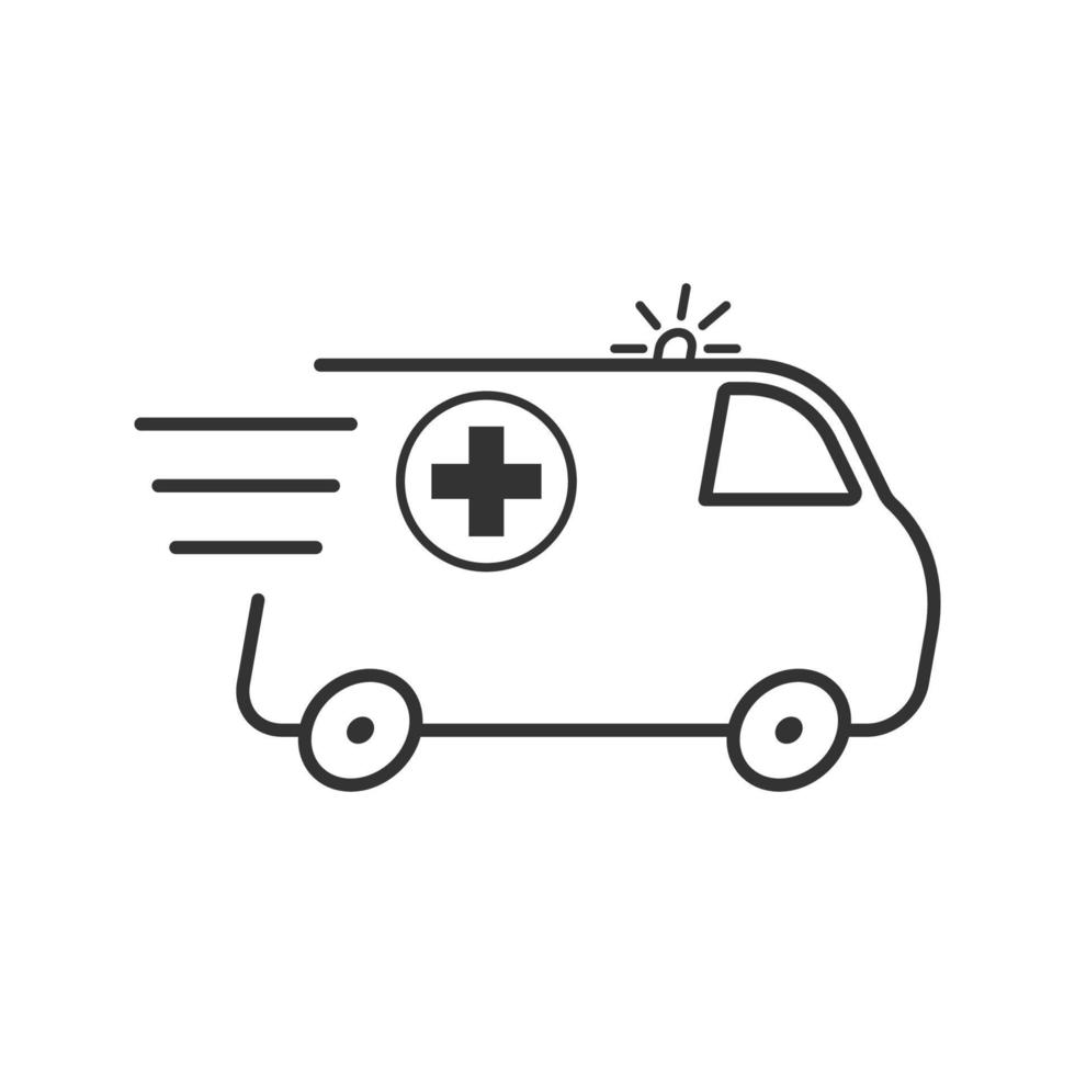 ambulance pictogram vector in trendy design