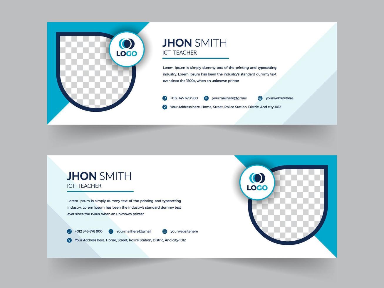 modern e-mailhandtekeningontwerp, digitale banner, professionele ontwerpsjabloon voor e-mailhandtekeningen, zakelijke e-mail, zakelijke e-mailhandtekening, professionele identiteit, e-mailmarketing, zakelijke websjabloon vector