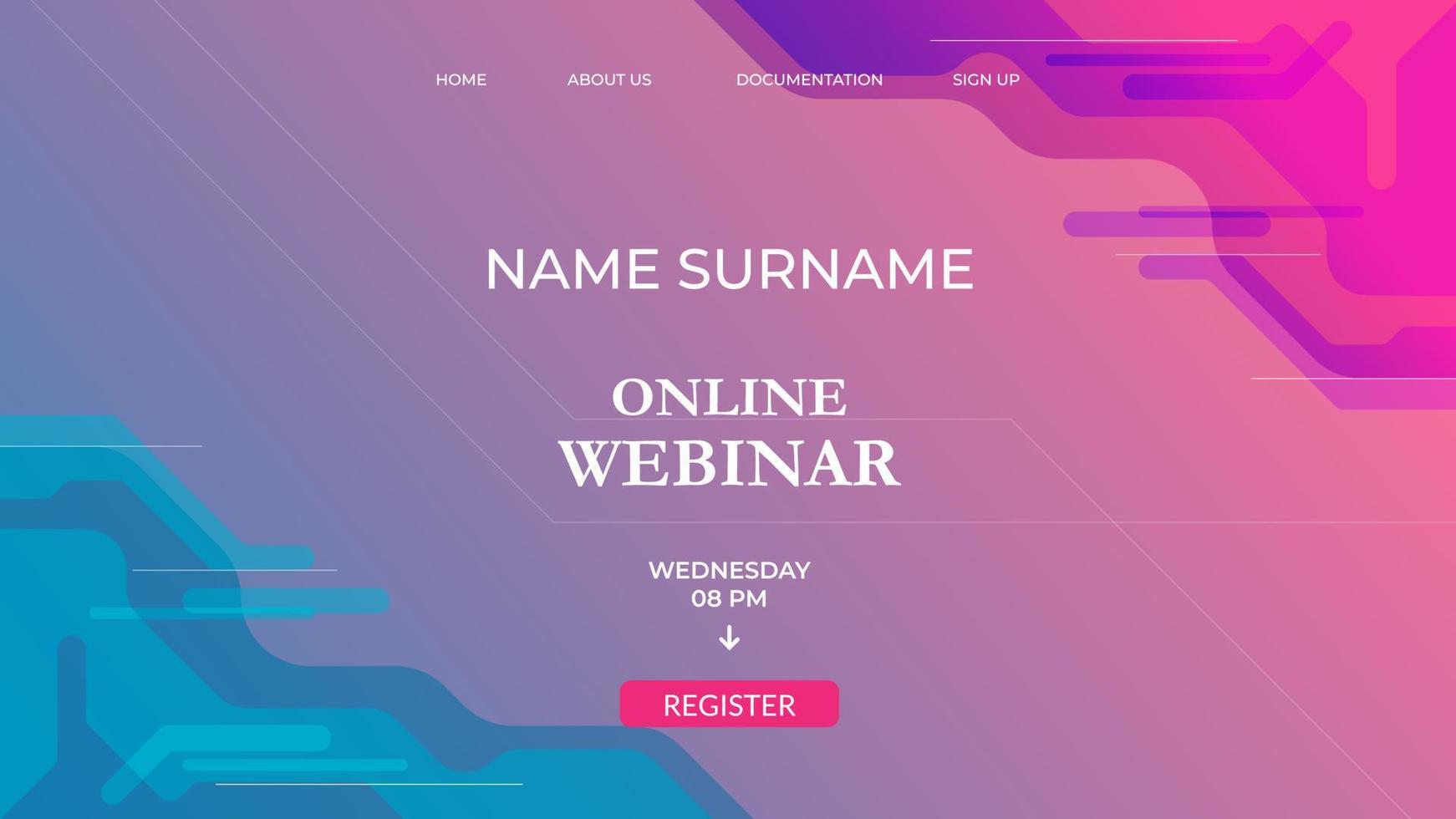 webinar banner ontwerpsjabloon voor online vergadering vector