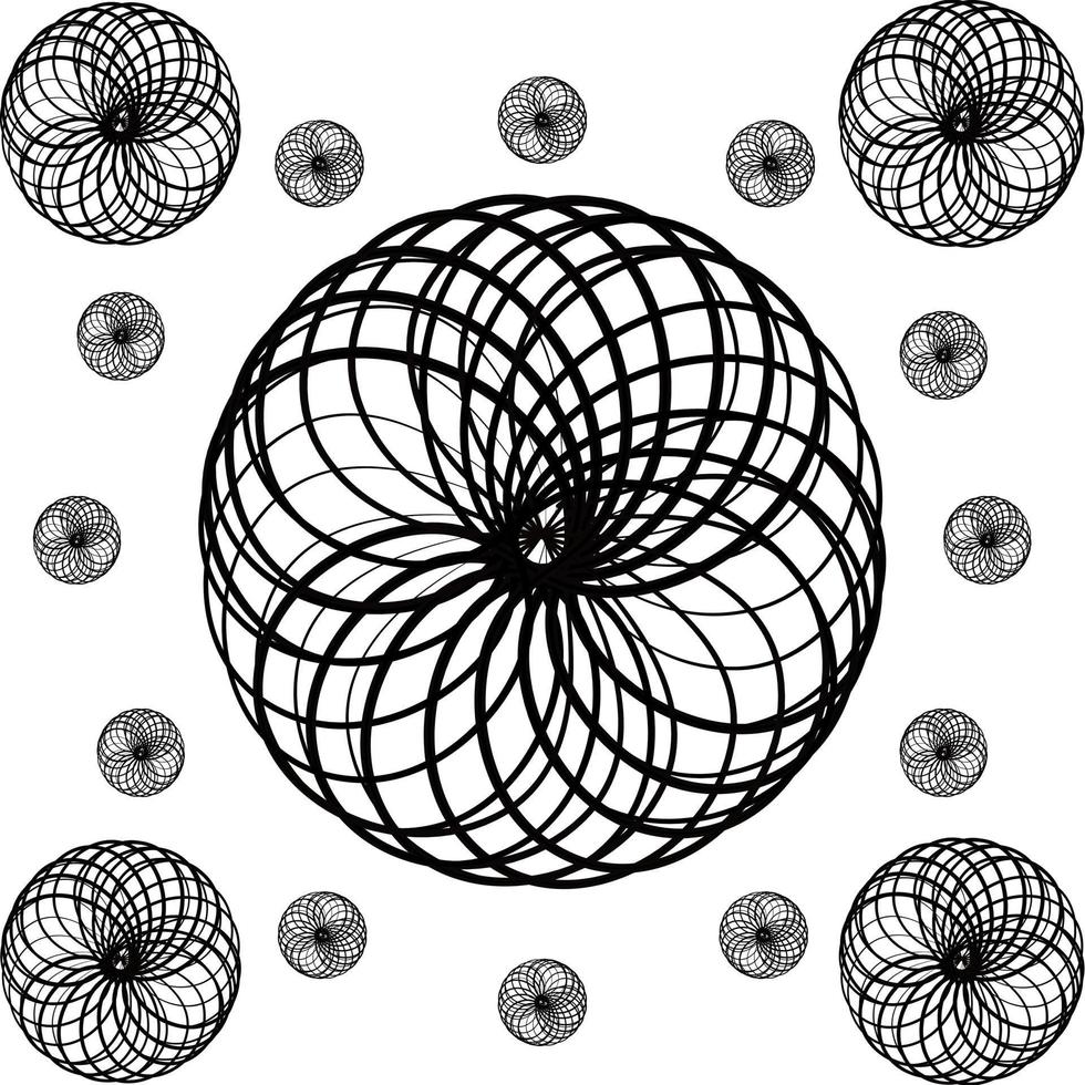 patroonachtergrond van geometrische vormen, zwart en wit vector