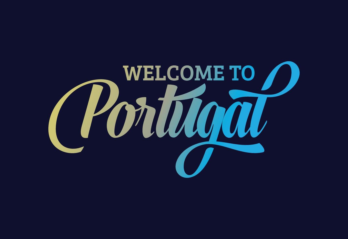 welkom in portugal. word tekst creatieve lettertype ontwerp illustratie. welkom teken vector