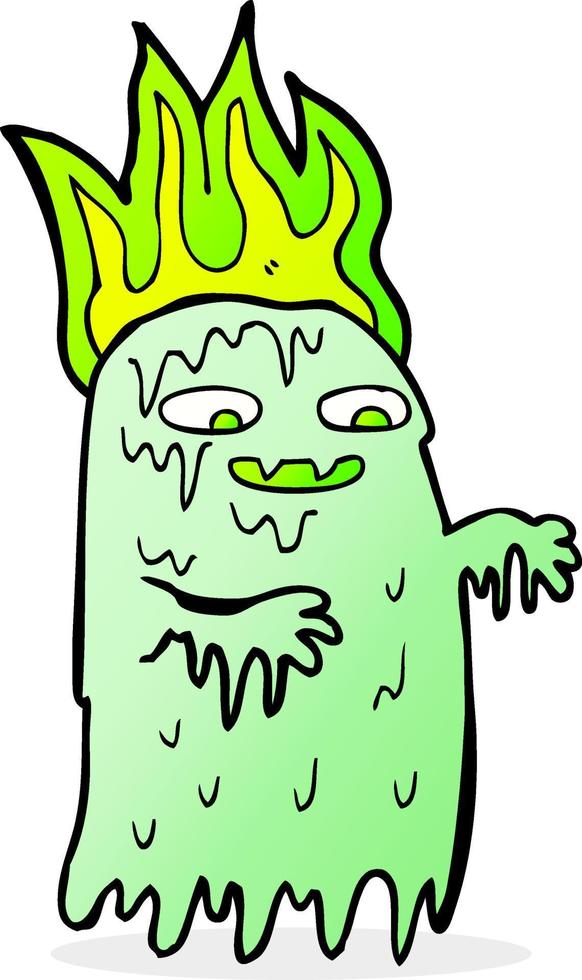 tekenfilm spookachtige geest vector