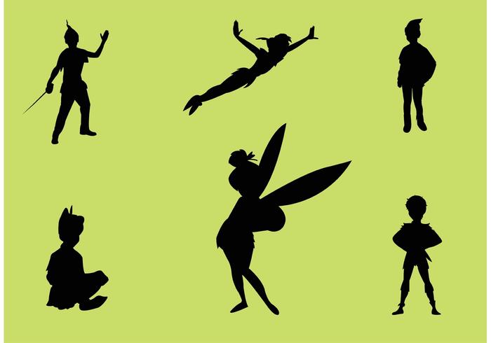 Peter Pan Vector Silhouetten