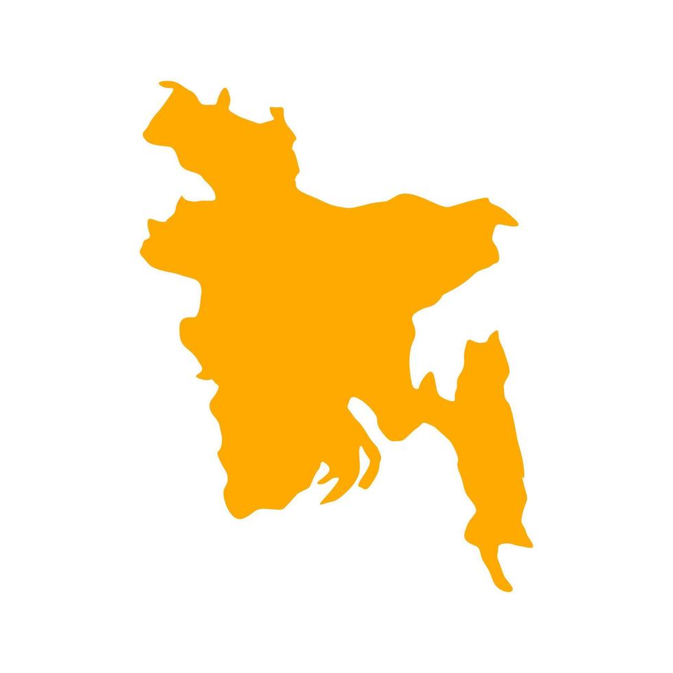 Bangladesh kaart op witte achtergrond vector