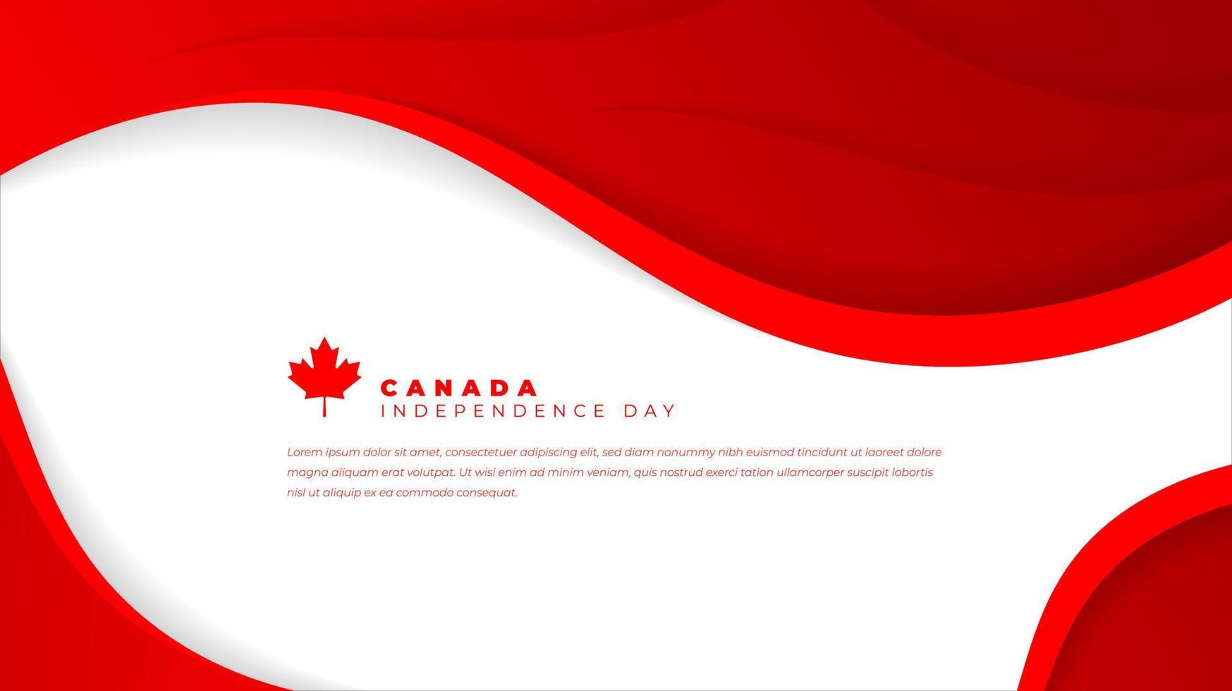 zwaaiend rood in wit achtergrondontwerp voor canada day design vector