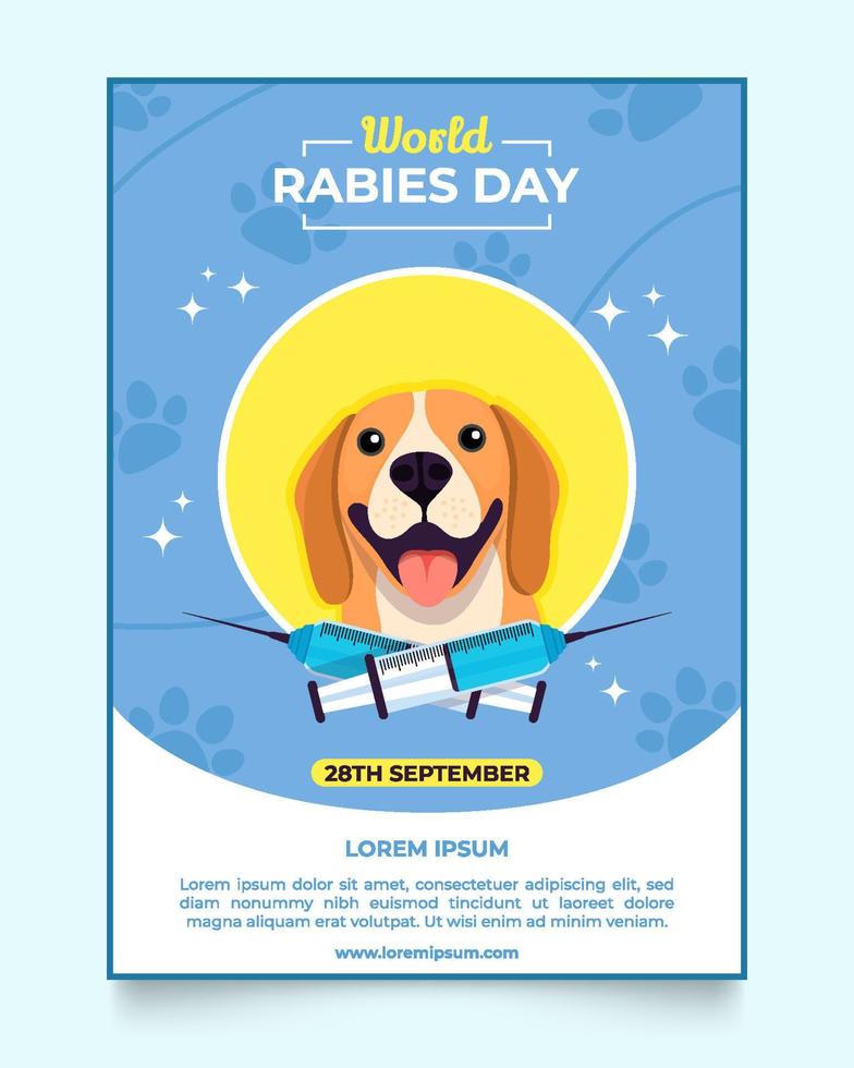 wereld hondsdolheid dag poster vector