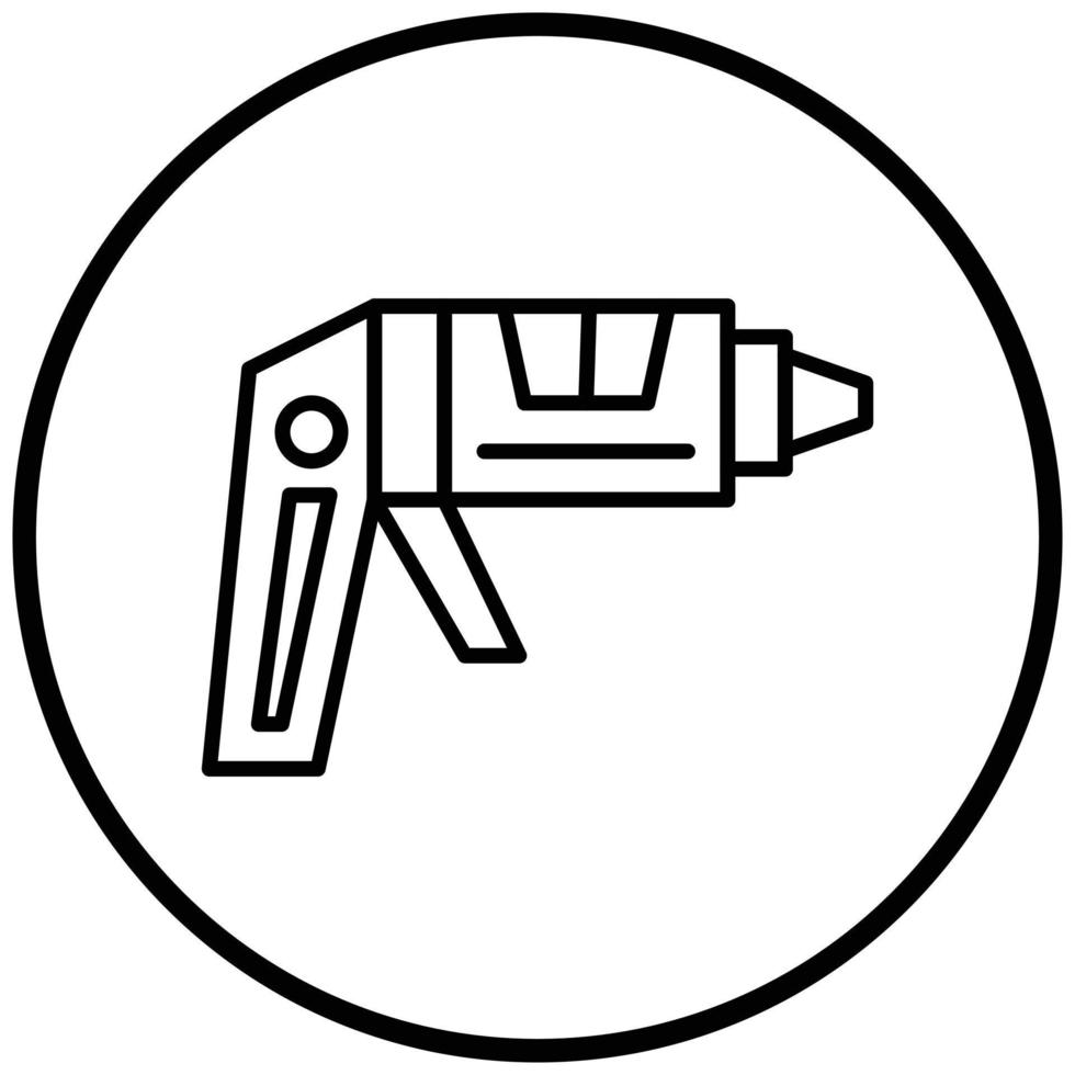 kitpistool pictogramstijl vector