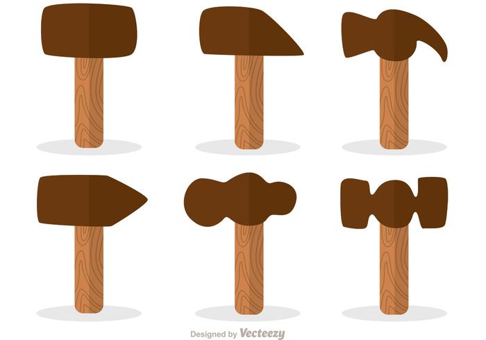 Hammer Flat Design Pictogrammen Vector Pack