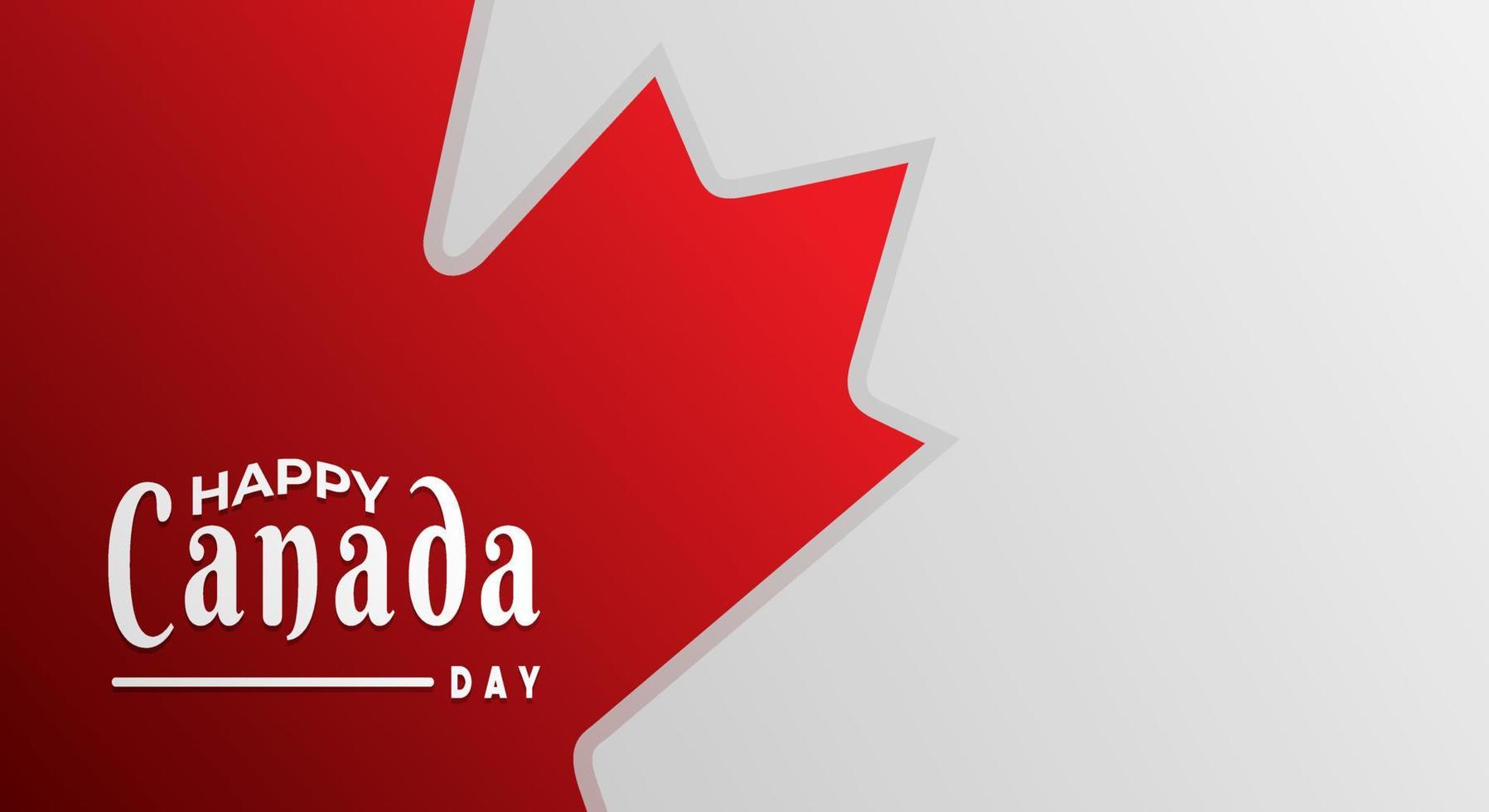 banner, achtergrond, canada onafhankelijkheidsdag. illustratie van esdoornblad symbool met kopie ruimte gebied. typografie vector