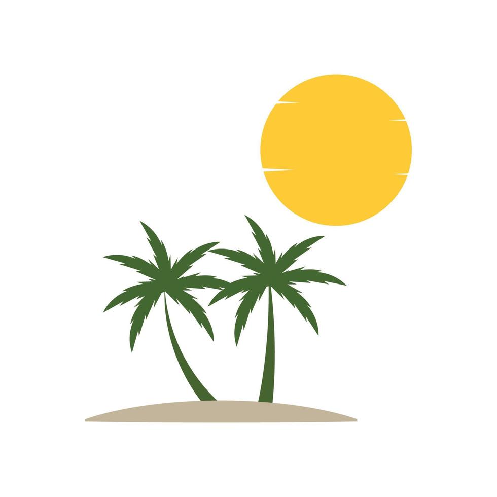 palmboom zomer illustratie logo sjabloon vector ontwerp