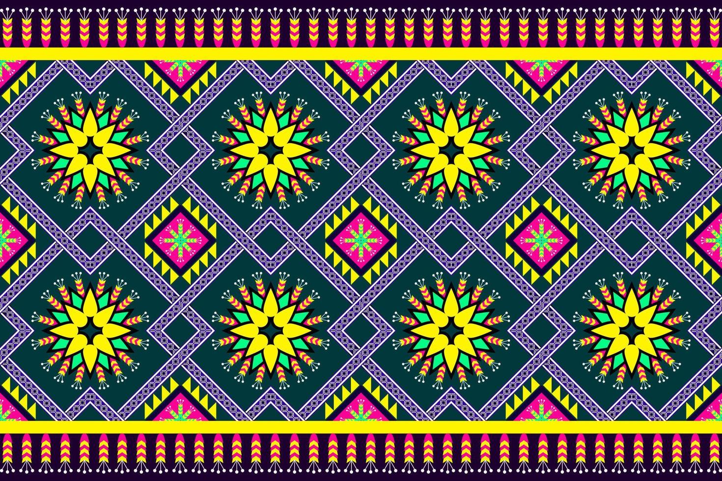 geometrische etnische oosterse ikat patroon traditioneel ontwerp voor achtergrond,tapijt,behang,kleding,inwikkeling,batik,stof,vector illustration.embroidery stijl. vector