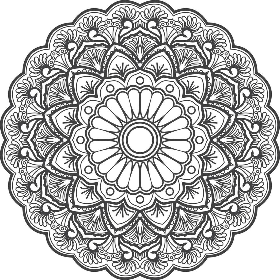 mandala-ontwerp voor kleurplaat vector