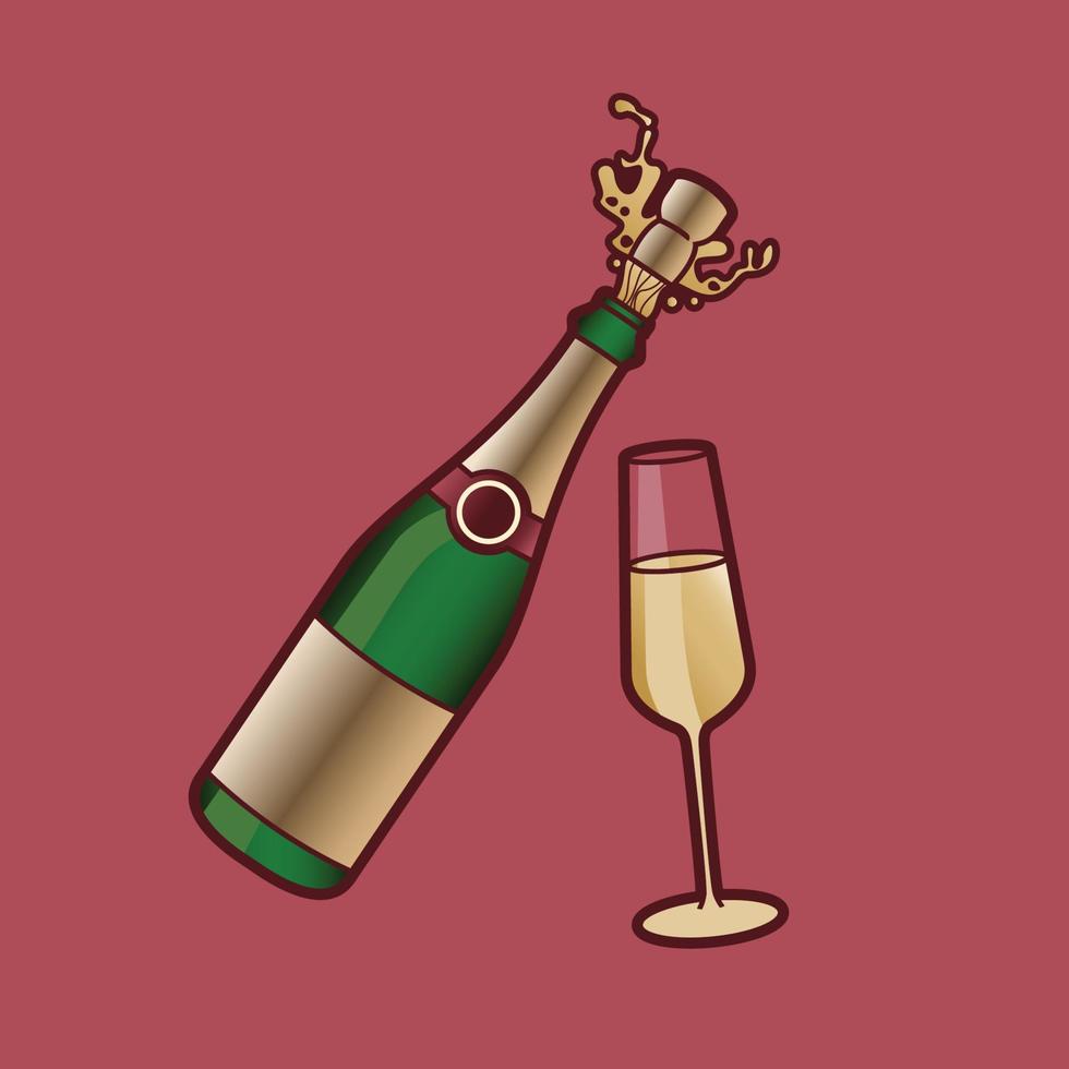 wijnfles logo vector