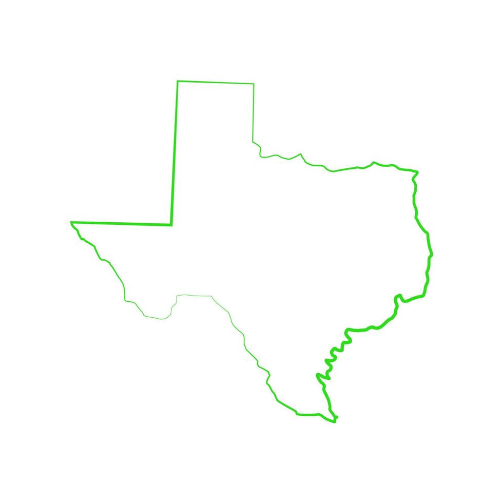 texas kaart op witte achtergrond vector