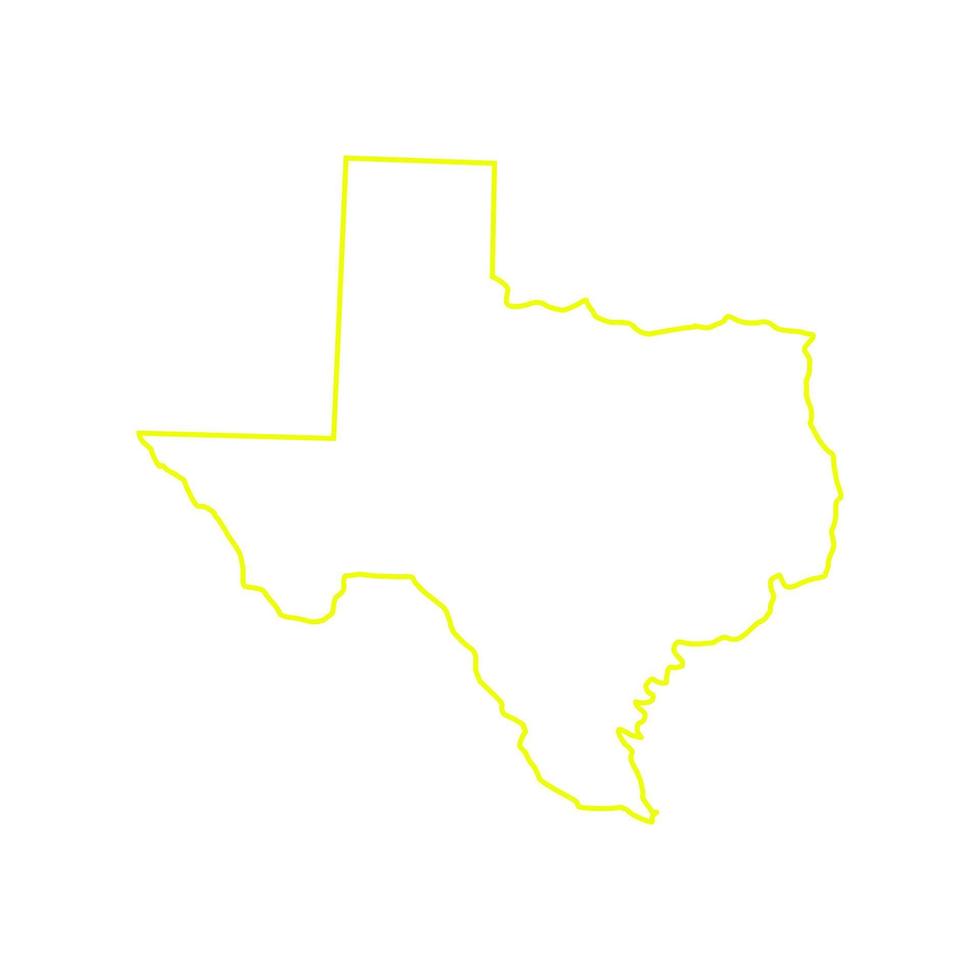 texas kaart op witte achtergrond vector