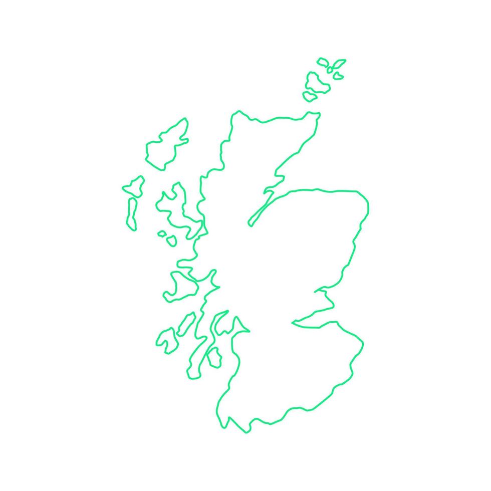 Schotland kaart op witte achtergrond vector