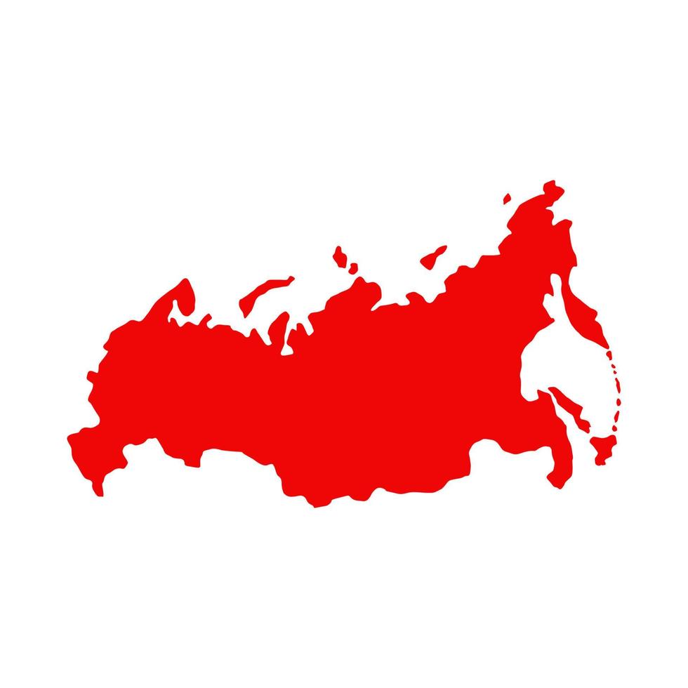 rusland kaart op witte achtergrond vector