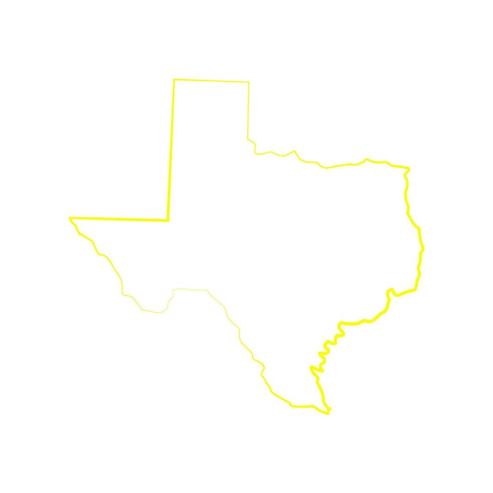 texas kaart op witte achtergrond vector