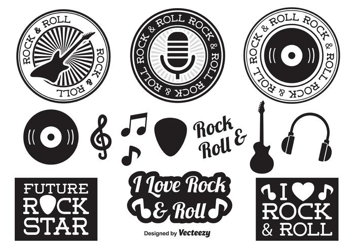 Rock and Roll Elementen vector