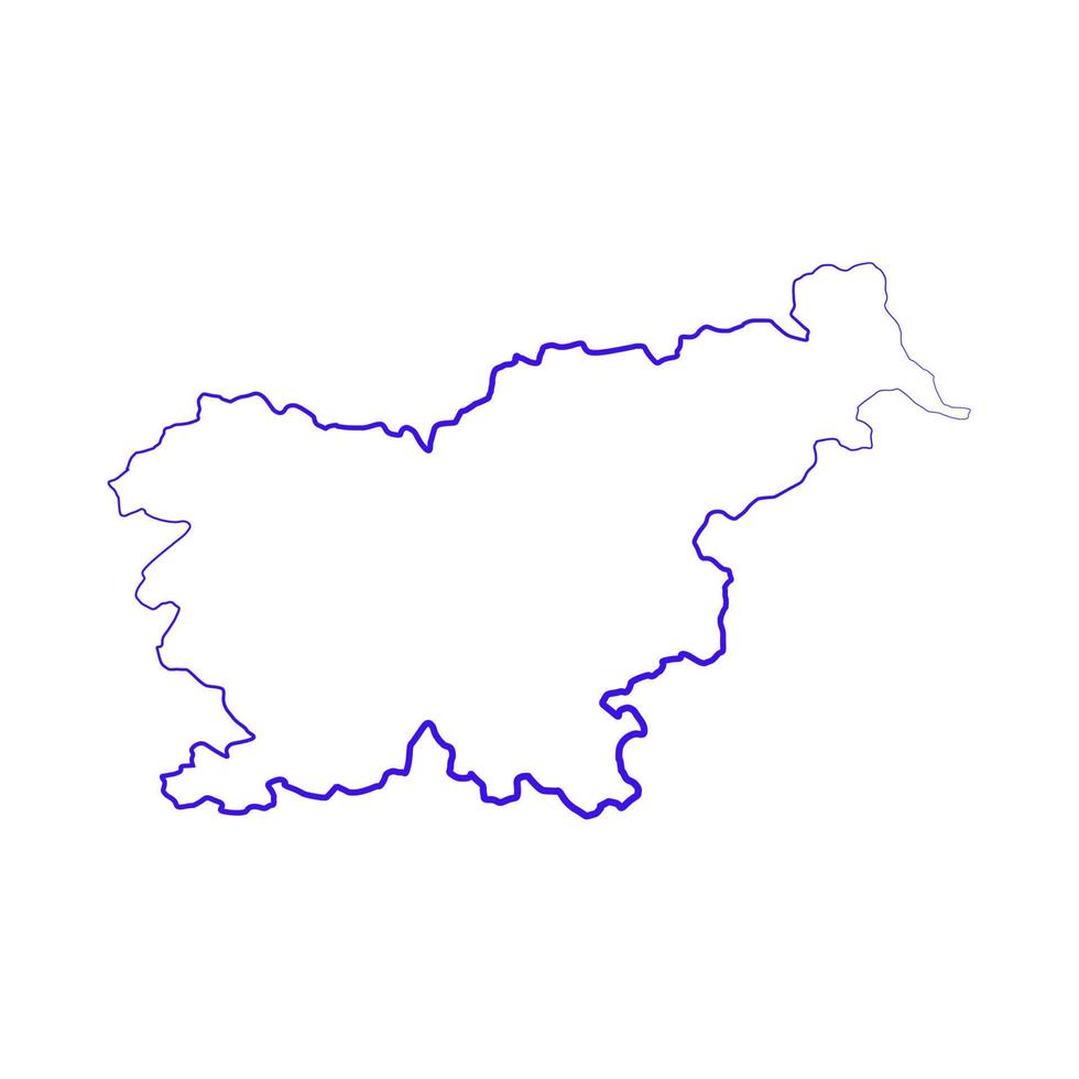 Slovenië kaart op witte achtergrond vector