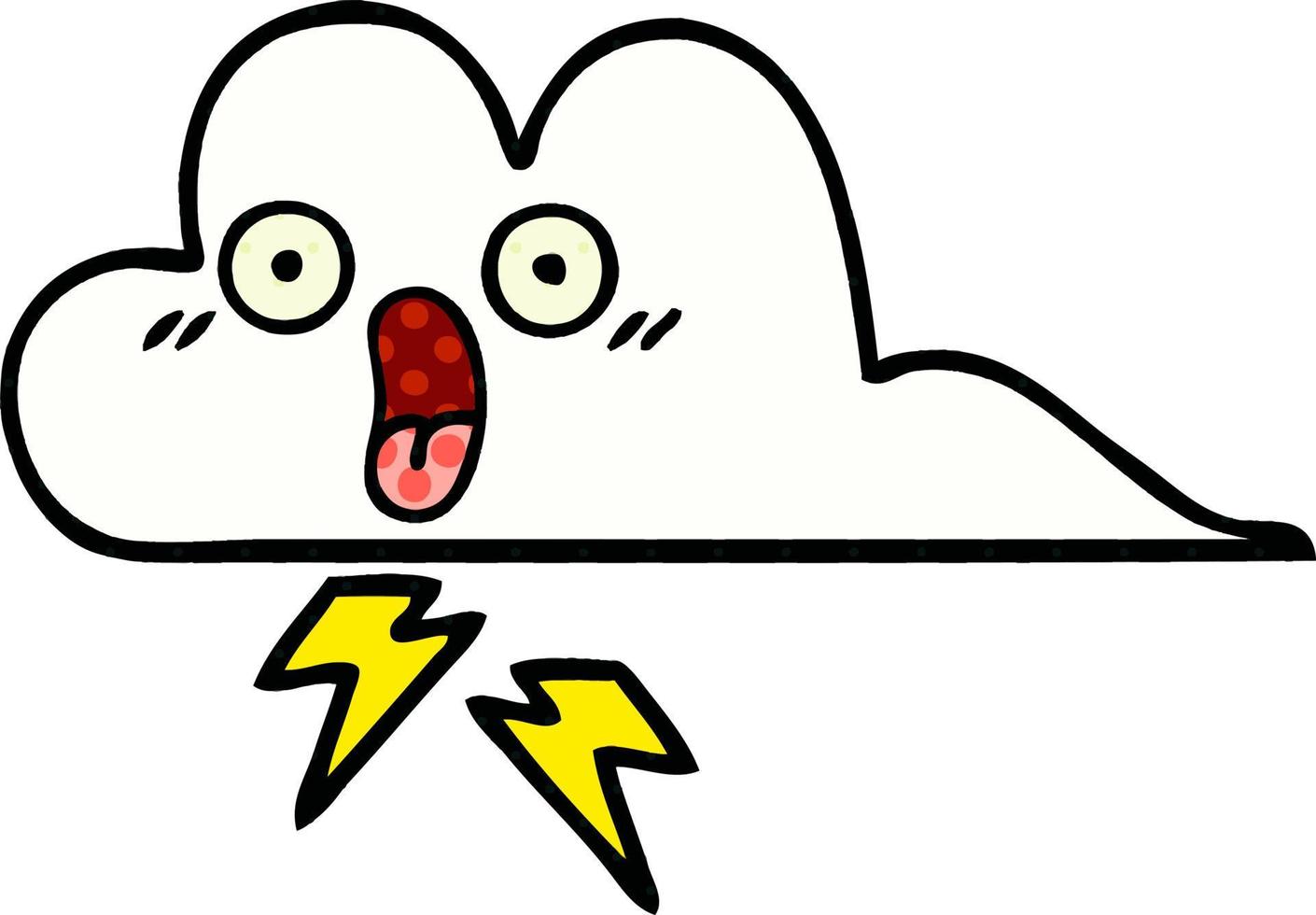 stripboekstijl cartoon donderwolk vector