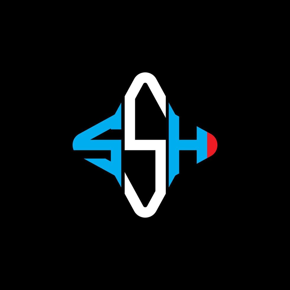 ssh letter logo creatief ontwerp met vectorafbeelding vector